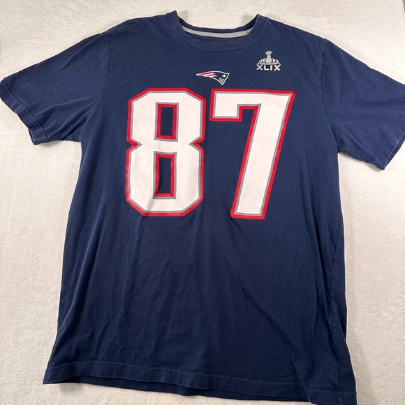 Nike New England Patriots Rob Gronkowski #87 T Shirt XL Extra Large Gronk NFL - Picture 1 of 5